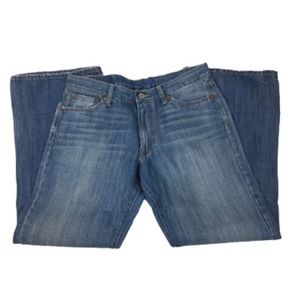 Lucky Brand Distressed Relaxed Bootleg Cotton Jeans | Size 31‎